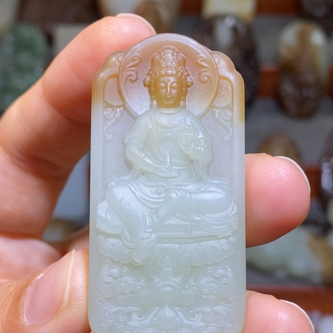 定制和田玉观音牌