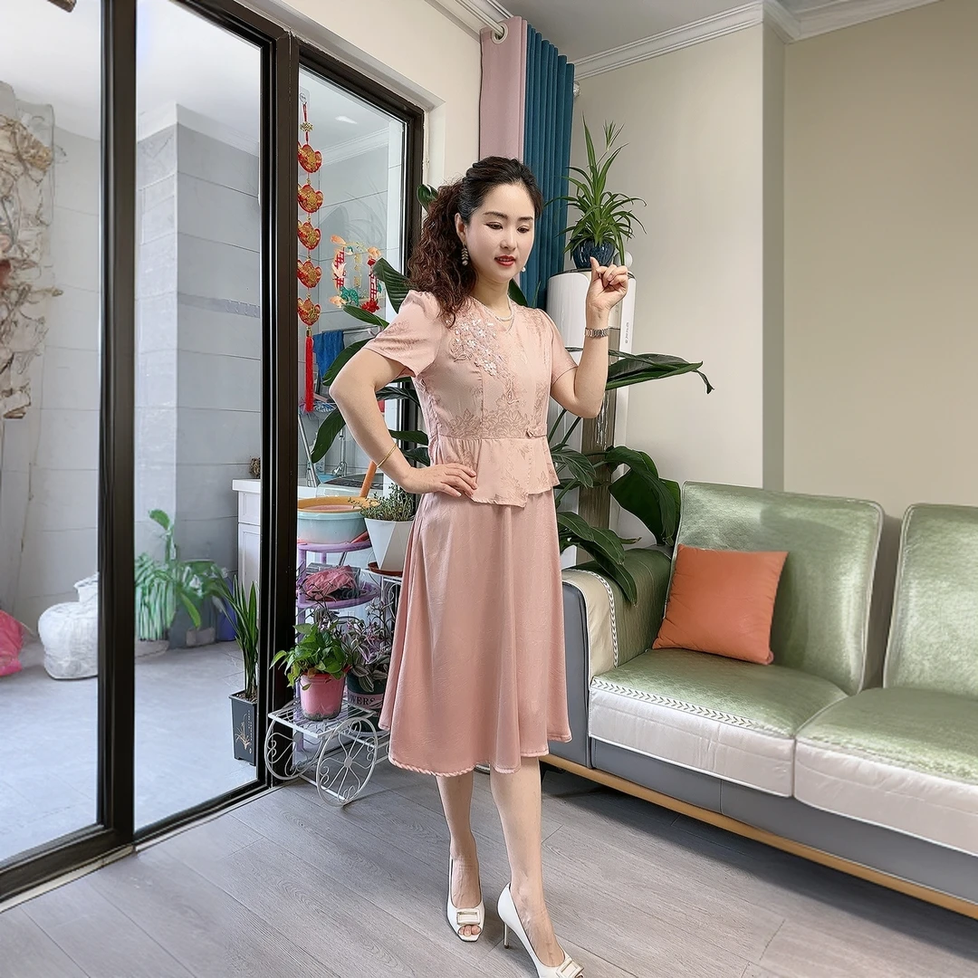 A11款时尚气质显瘦淑女风女装拼接连衣裙