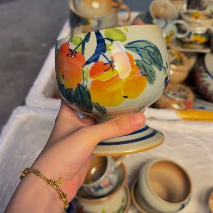 吉***生瓷片景德镇陶瓷手工手绘