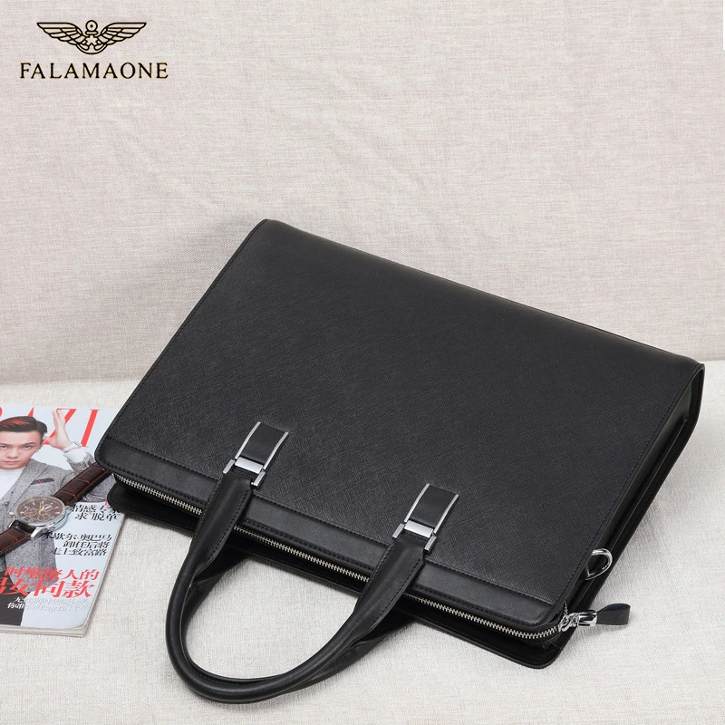FALAMAONE/法莱阿玛尼正品真皮公文包男商务轻奢手提包出差电脑包