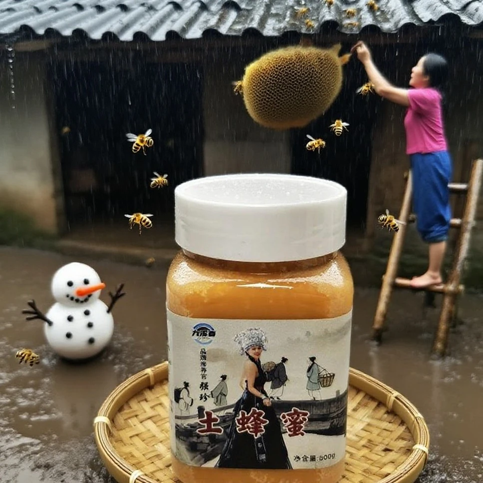 【强珍粉丝福利】2瓶•农家纯正天然结晶土蜂蜜山花成熟原蜜