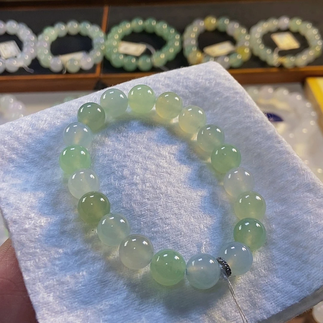 定制翡翠未镶嵌翡翠手串卡9.8