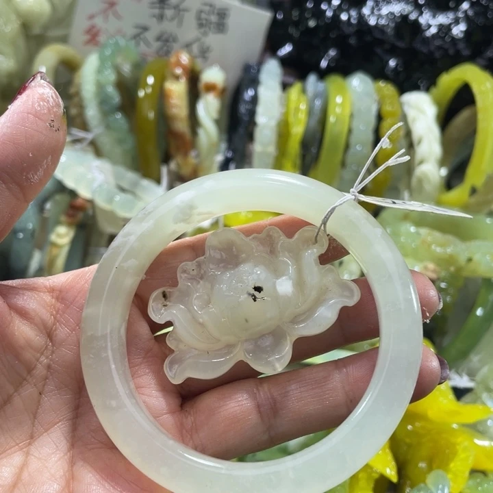 岫玉未镶嵌手镯58