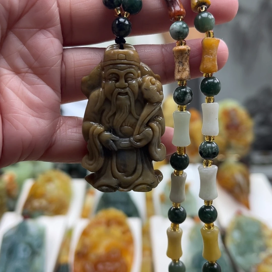 岫玉未镶嵌挂件挂件