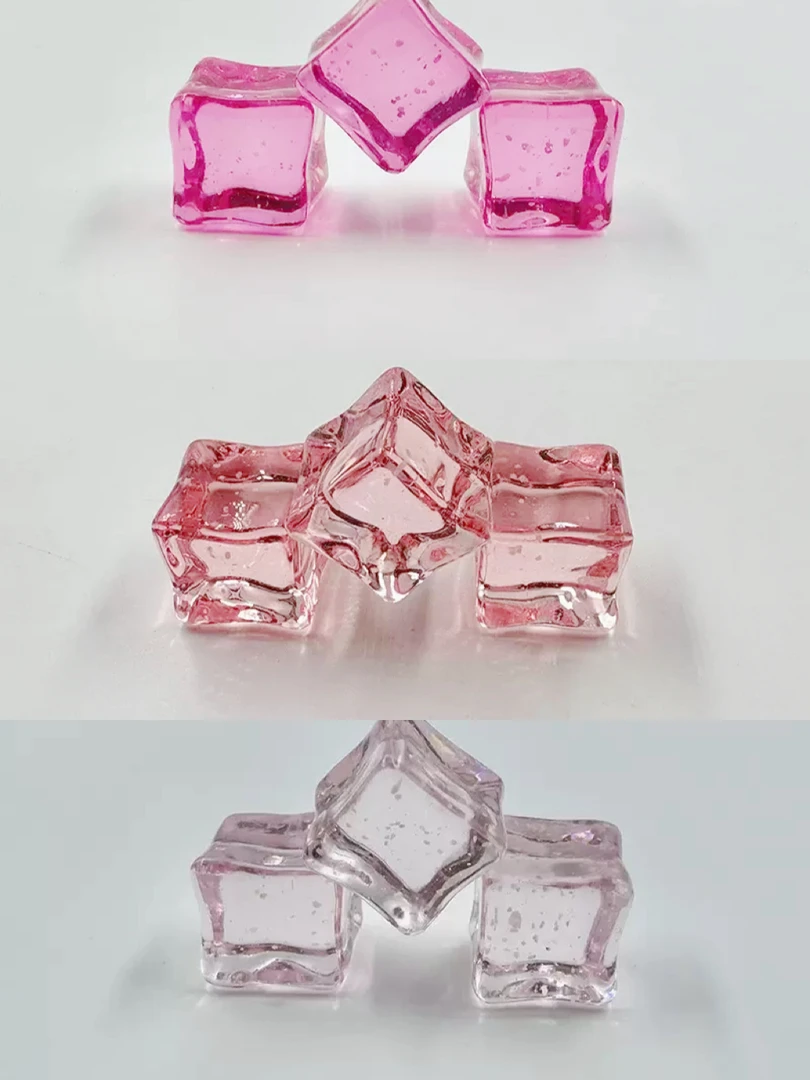 【直播拆-粉色系】星空细闪冰块树脂diy创意装饰品