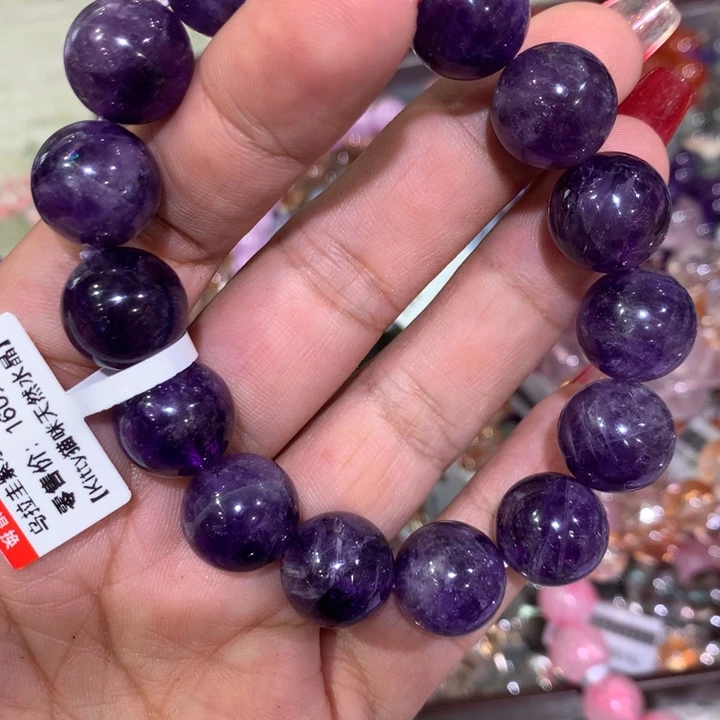 颈饰紫晶14K金镶嵌乌拉圭紫水  13mm 手链多样性发其一