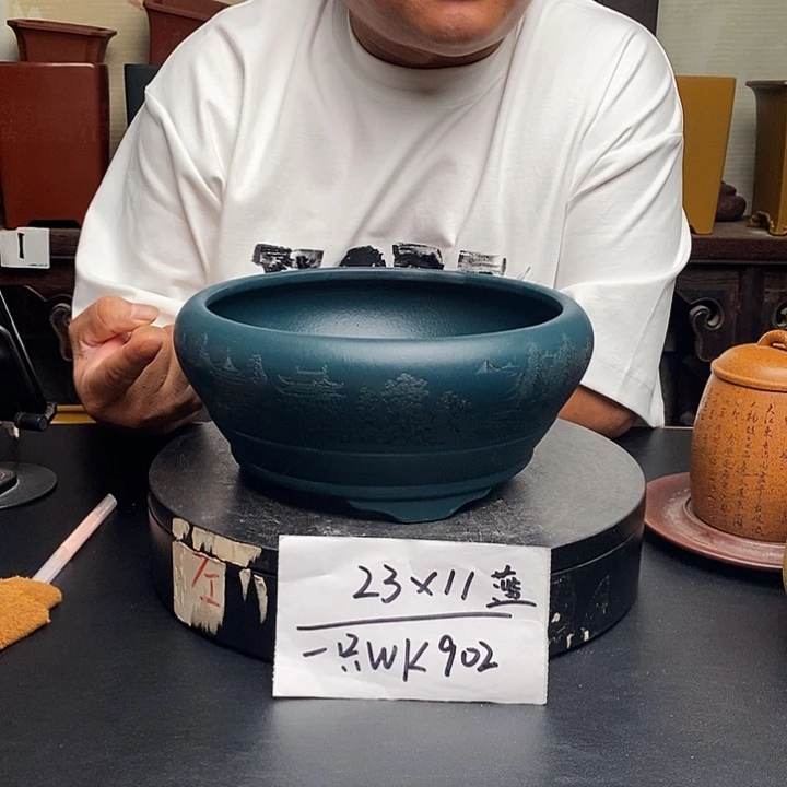 紫砂花盆货号一只WK902