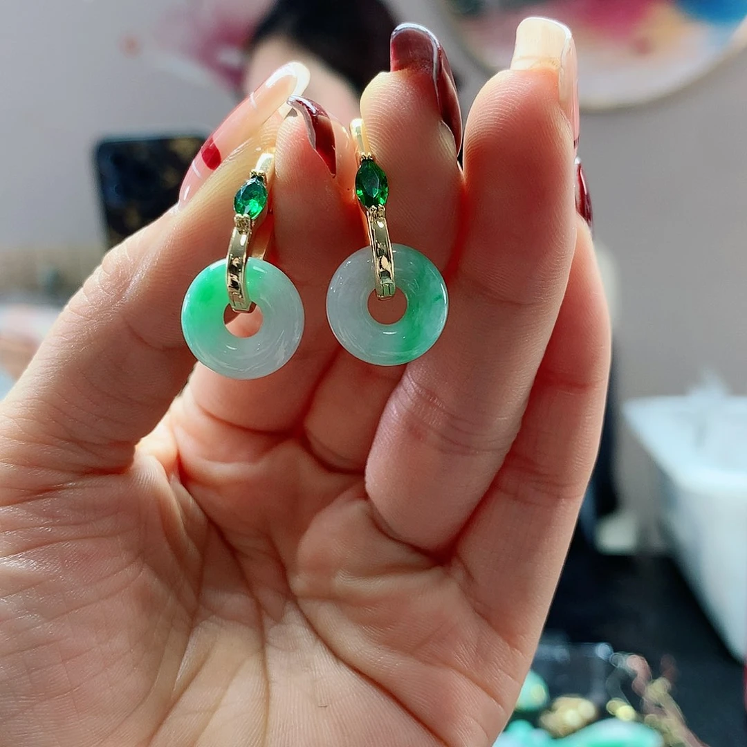 【闪购商品】翡翠耳饰未镶嵌，