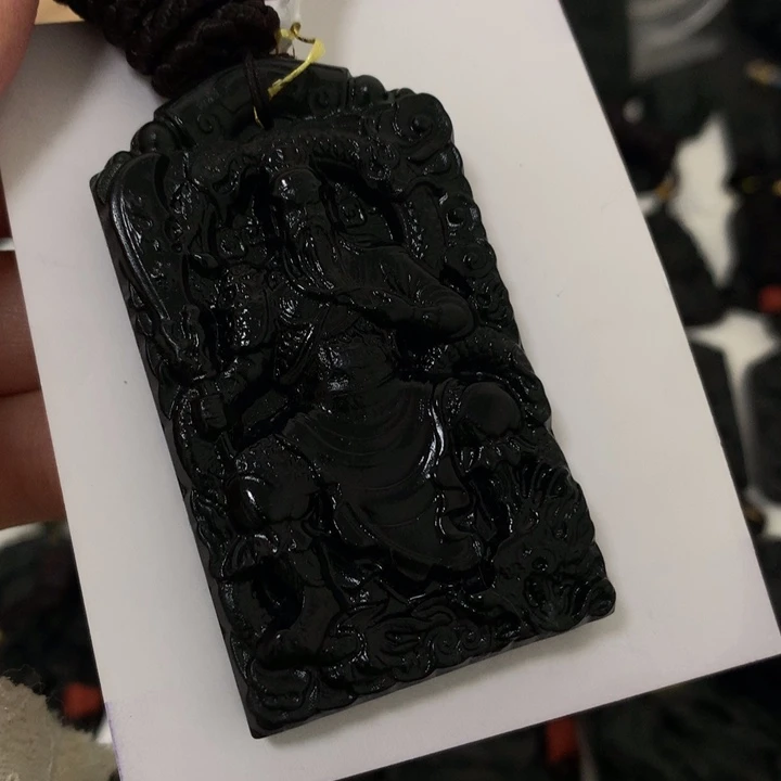 空***兰天然缅甸a货钢琴黑挂件