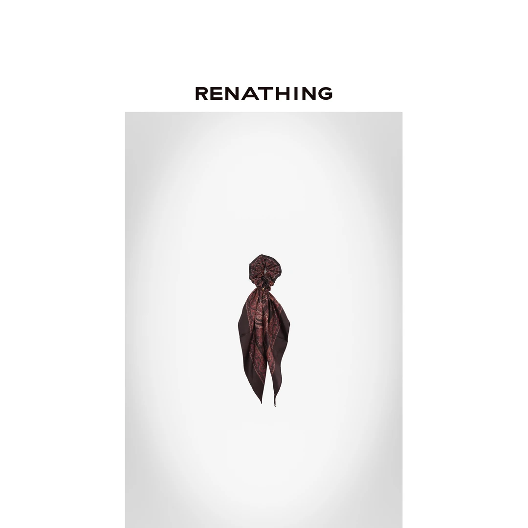 【RENATHING】佩斯利丝缎飘带发圈