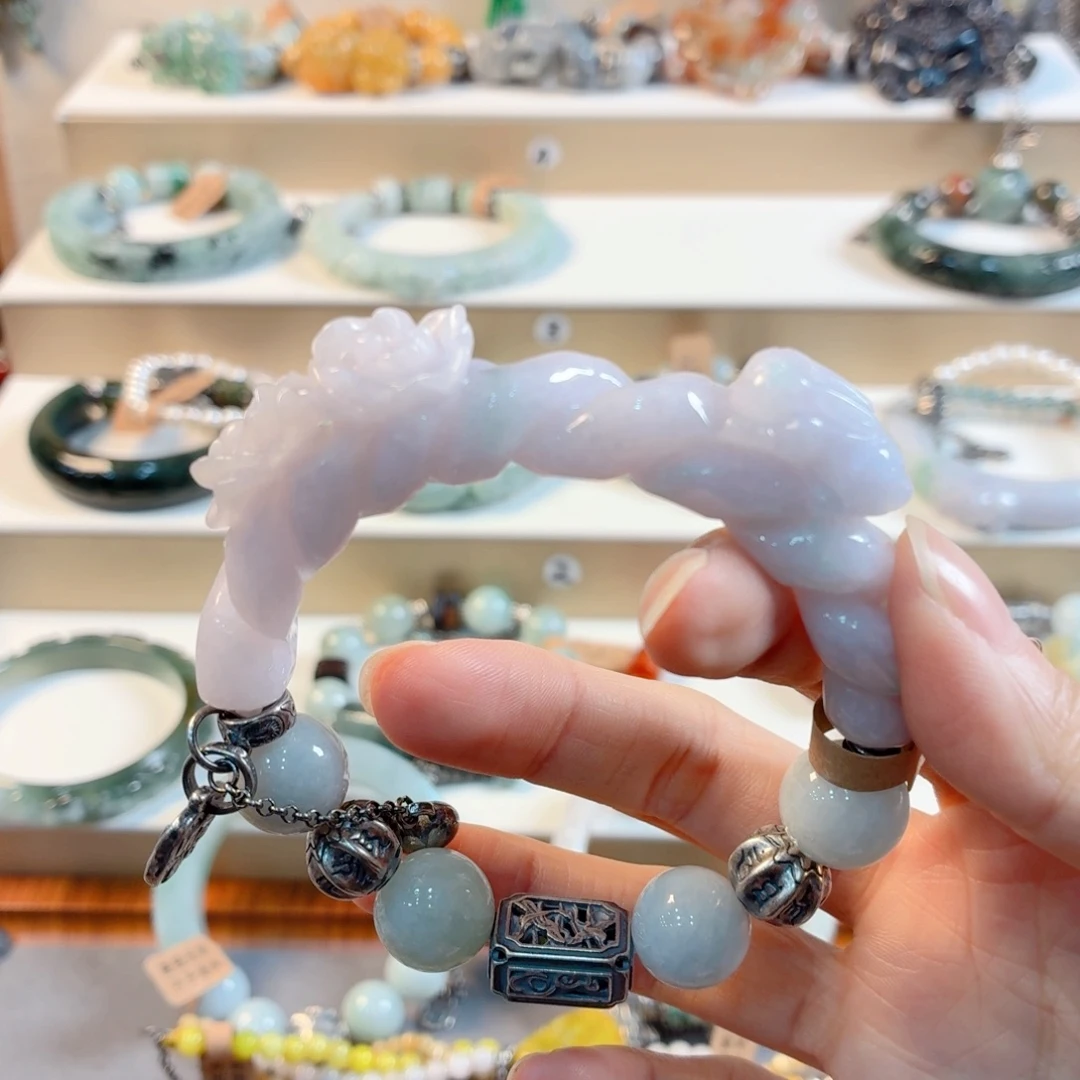 夢***影未镶嵌手链翡翠手串
