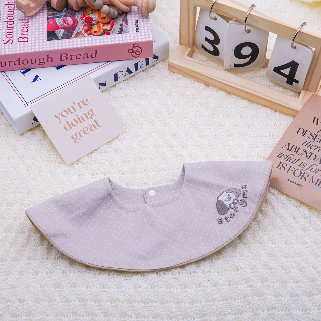 [394]双面直播Ins婴儿口水巾宝宝围嘴柔软透气防吐奶围兜