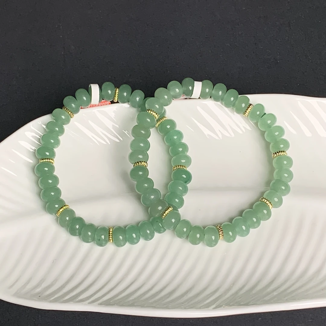 东陵玉大算盘珠女款手链K14多样性发其一礼物