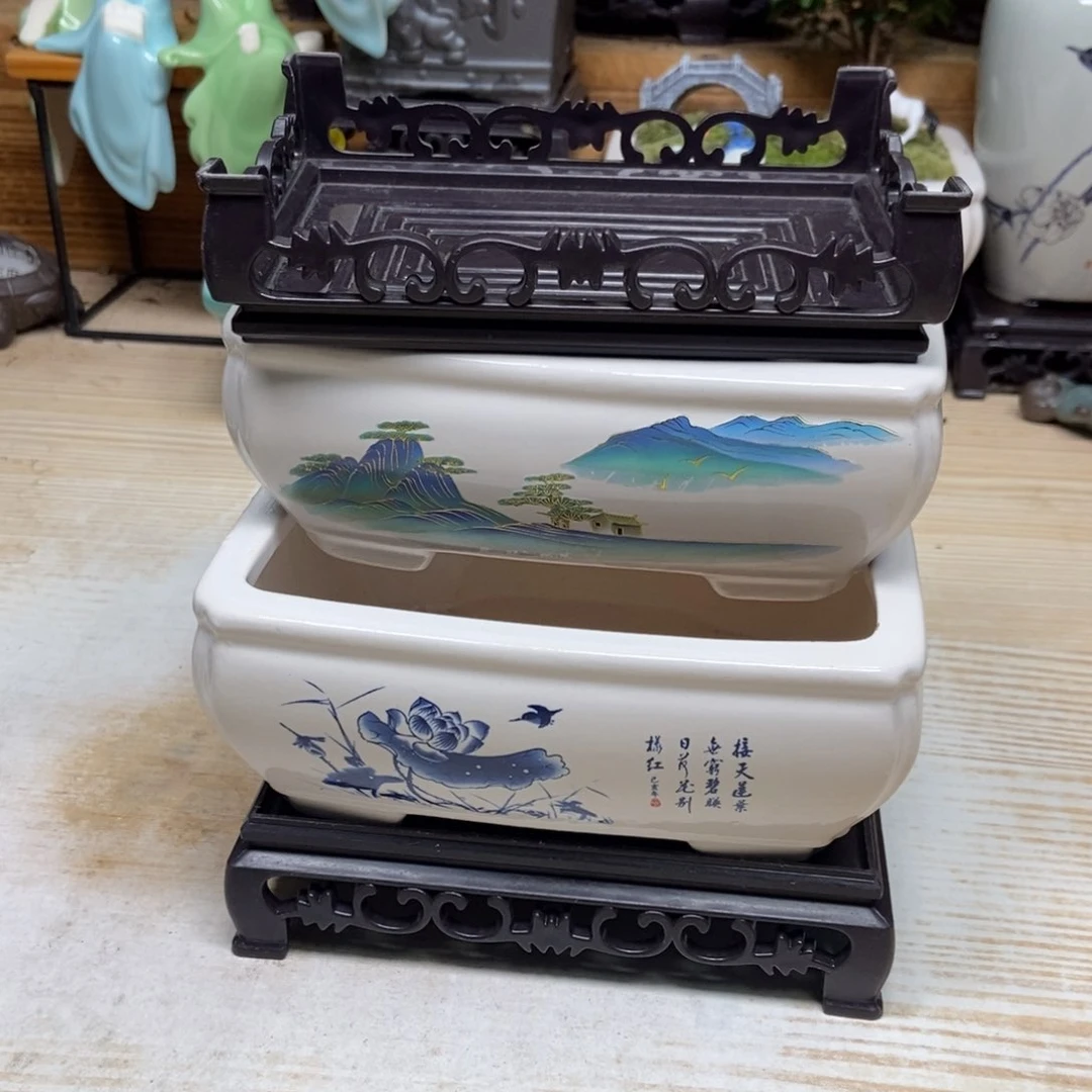 瓷片陶瓷花盆陶瓷艺术