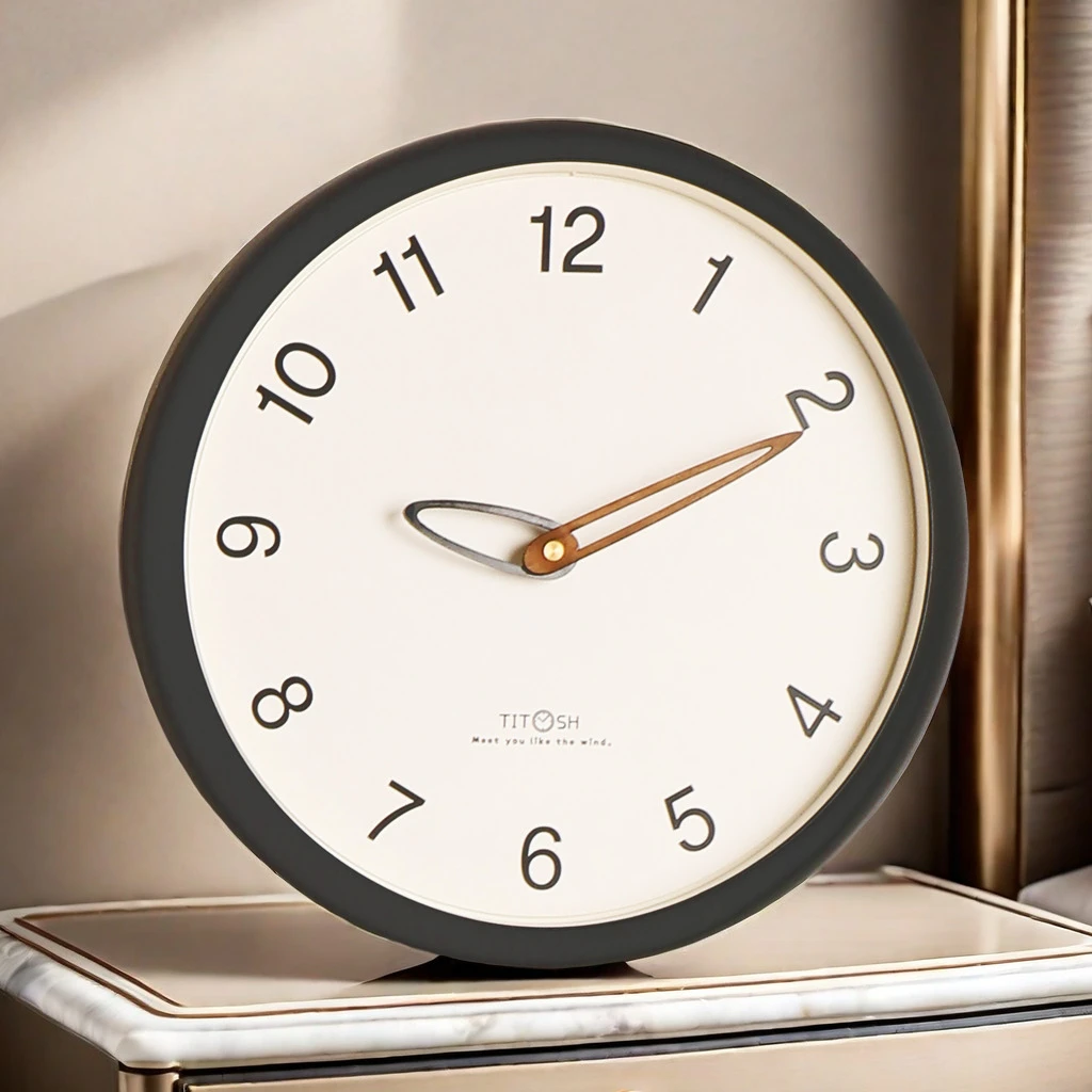挂钟创意复古家用客厅奶油风轻奢高级静音钟表挂墙上网红款时钟表