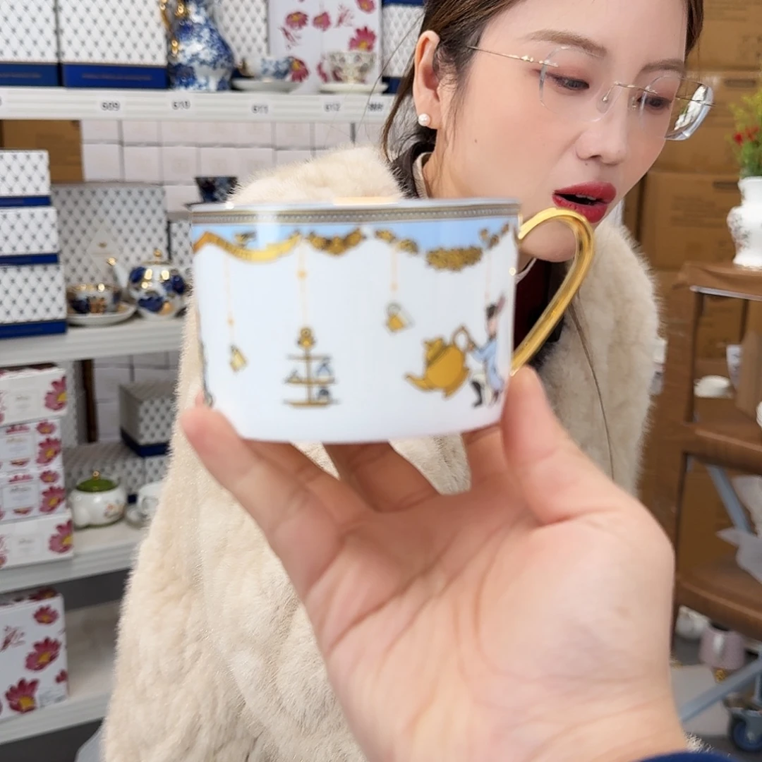 骨瓷高骨咖啡杯220ml1个外贸尾单