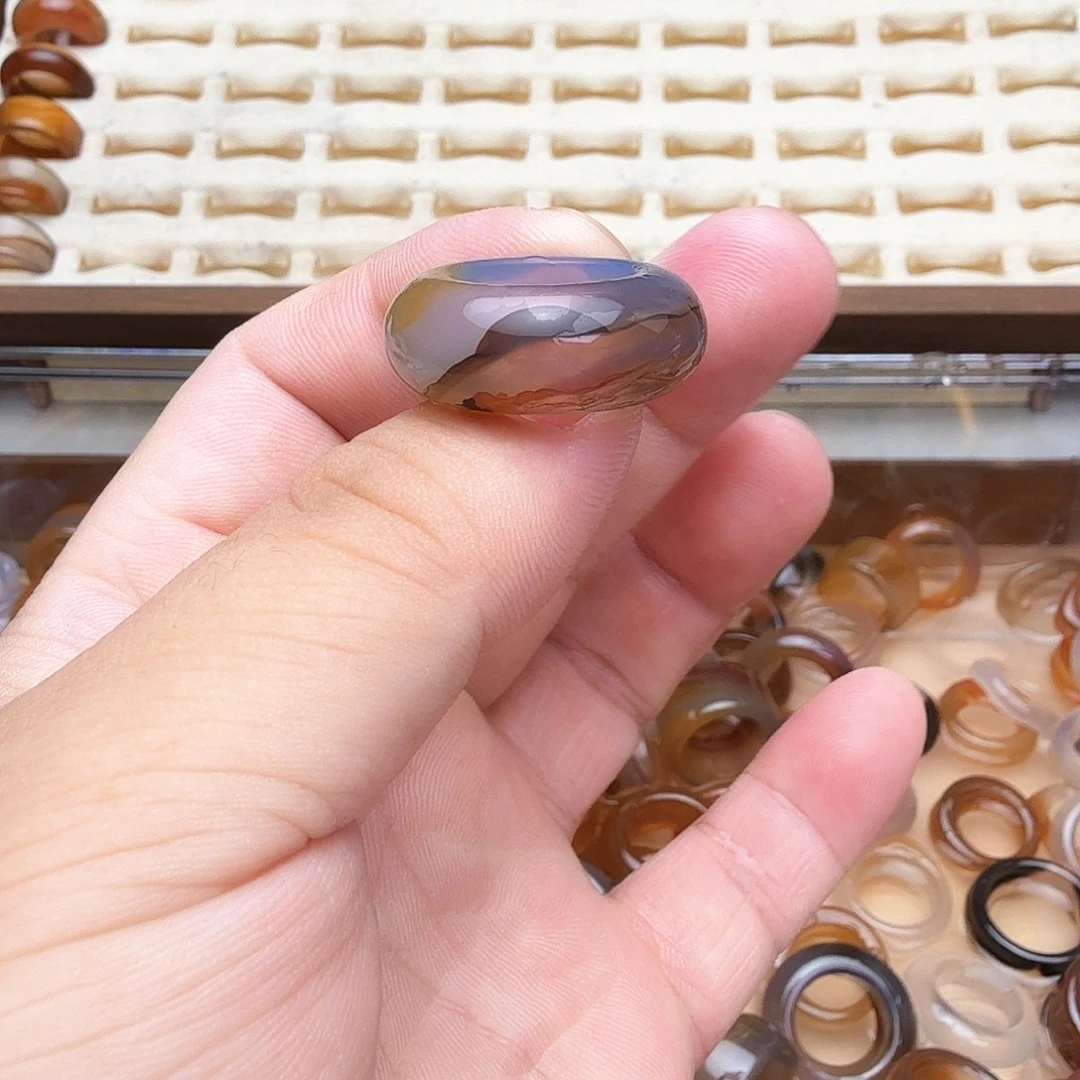 玛瑙/玉髓未镶嵌戒指16 福利不退不换介意勿拍