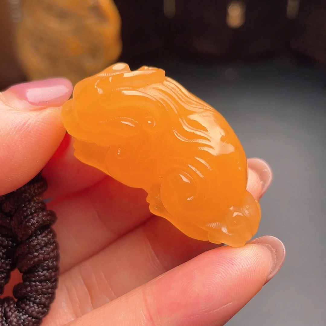 田黄石金田黄手把件挂件