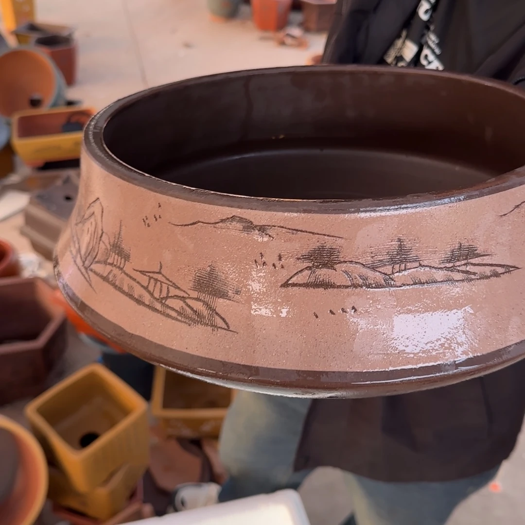 紫砂花盆口径23.12口径