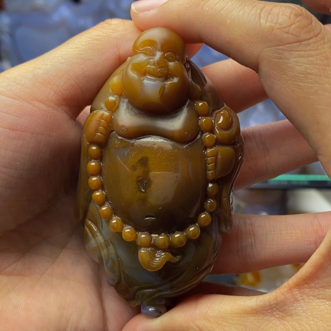 玛瑙/玉髓手把件未镶嵌