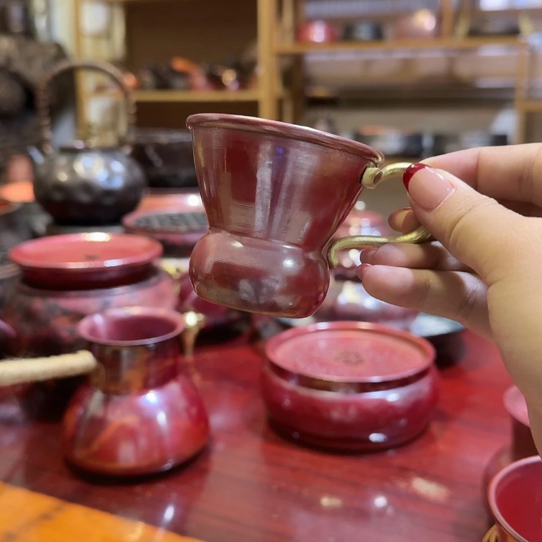 哈***朲紫铜做旧手工摆件