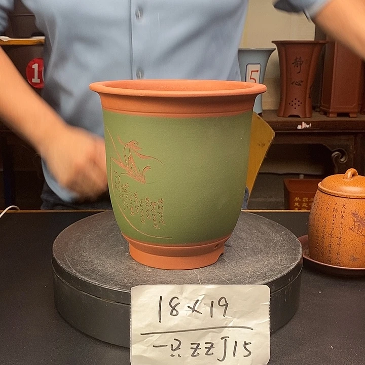 紫砂花盆货号一只ZJJ15