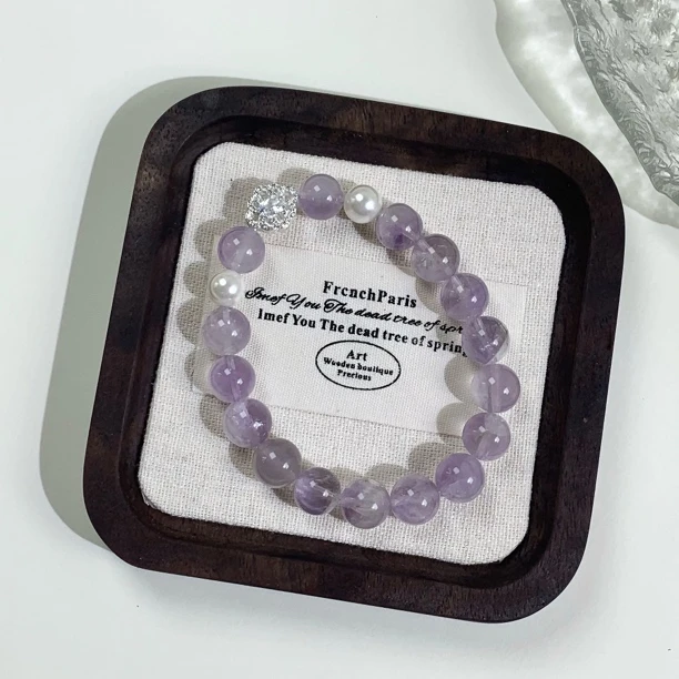【新店福利】天然薰衣草紫水晶设计款手串