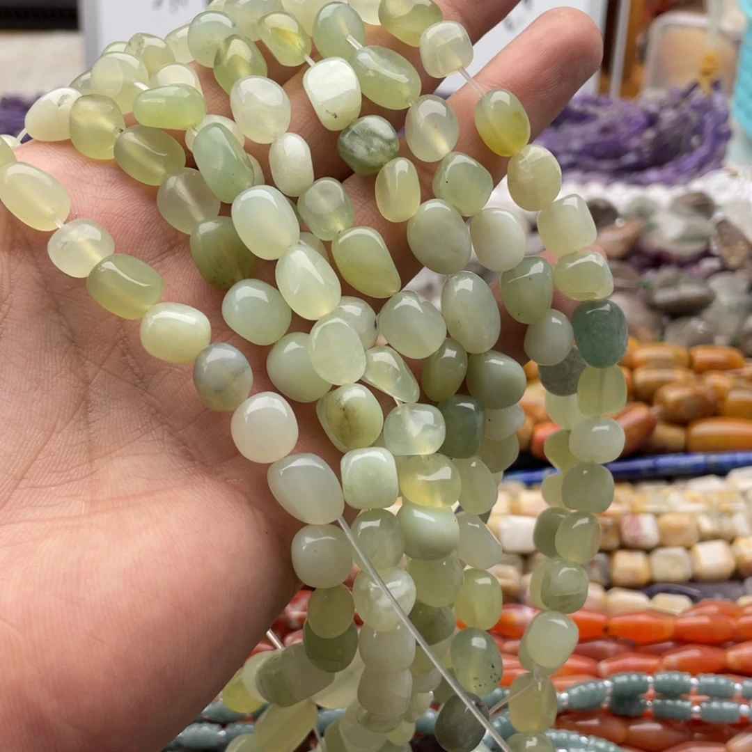 玛瑙/玉髓合金珠宝半成品一条装岫玉随行珠卡10mm