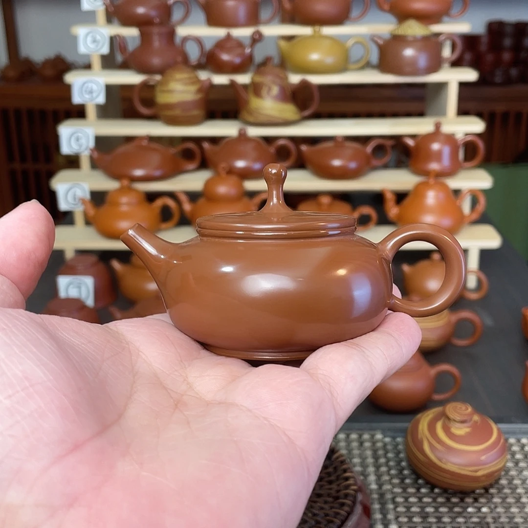 *****茶壶紫砂95cc朱泥广源
