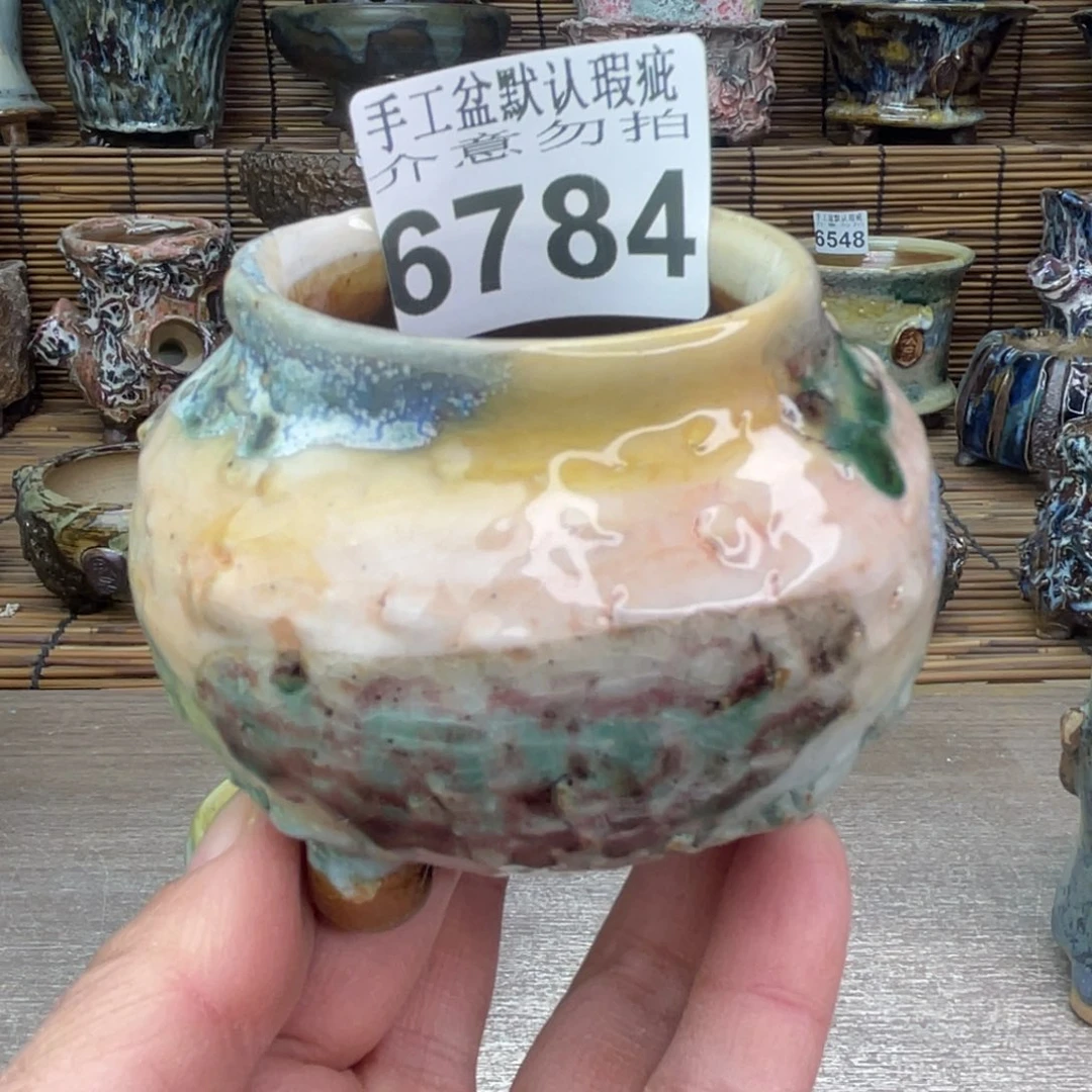 手工花盆默认瑕疵完美者勿拍