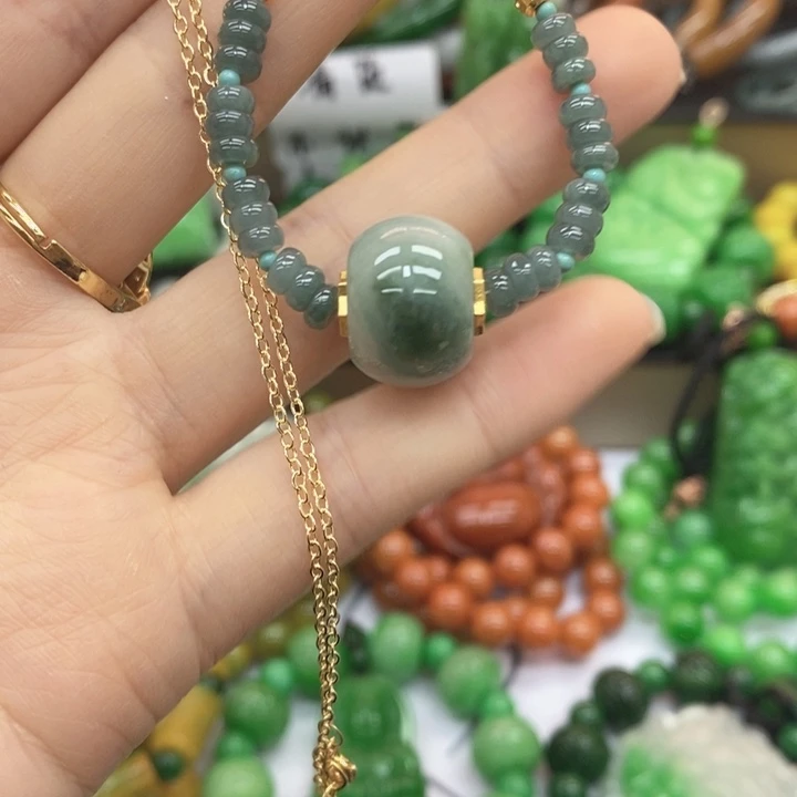 翡翠未镶嵌手链项链3