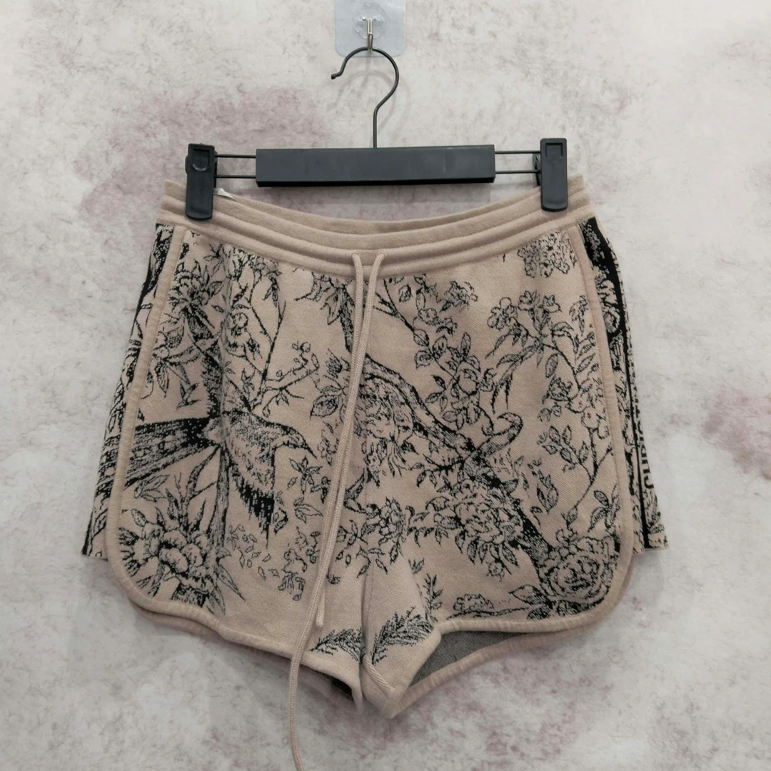 99新 DIOR/迪奥 葡萄籽奢潮/动物园花卉短裤/34码
