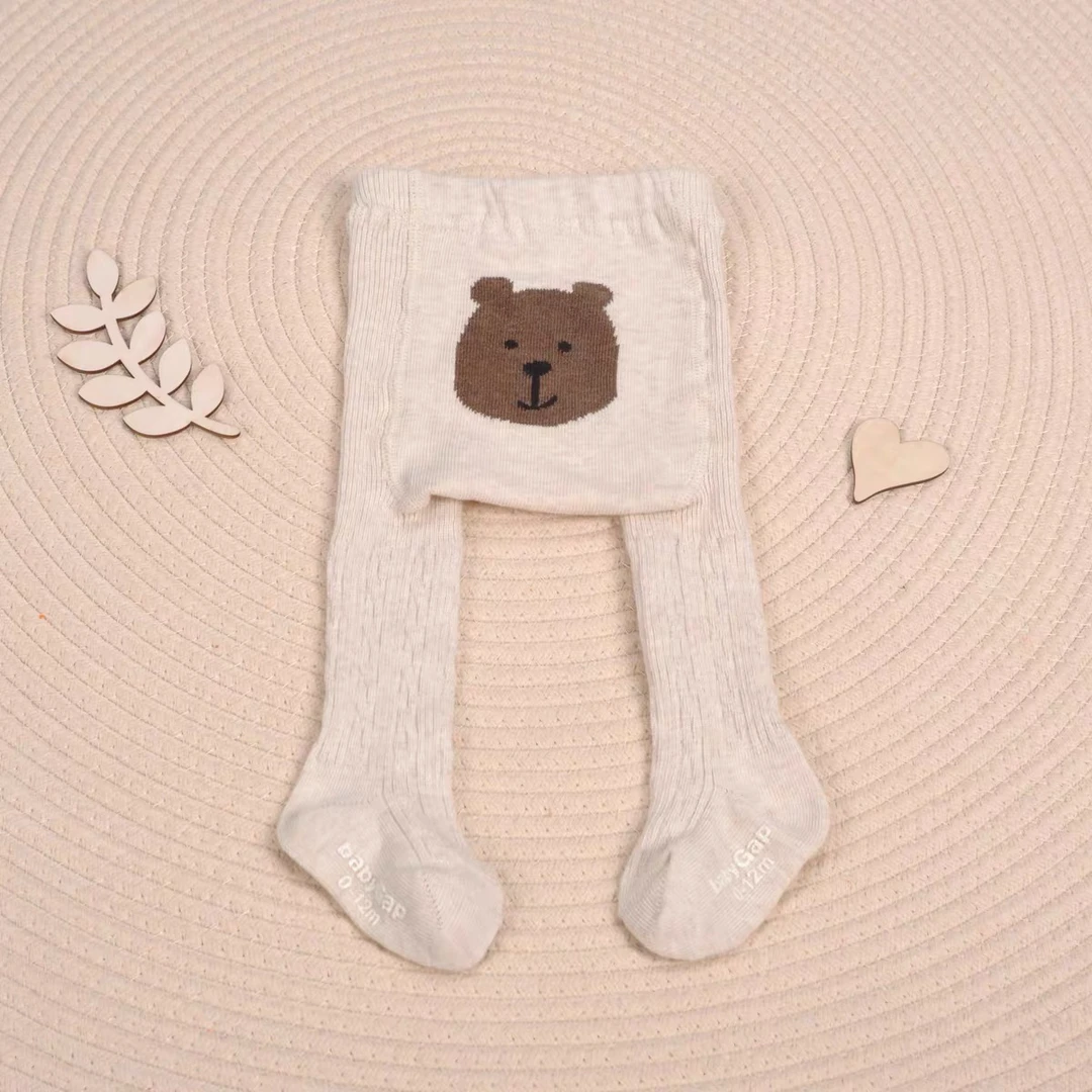 打底裤大PP高弹力小熊秋冬婴儿洋气 ins风欧美男孩女孩连裤袜