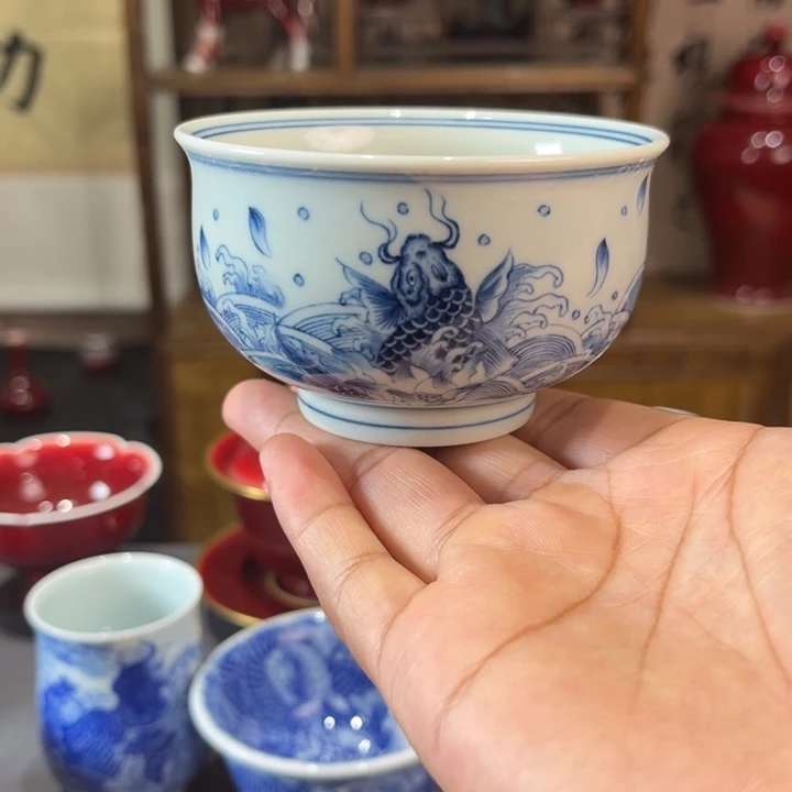 景德镇陶瓷浅行窑鱼化龙