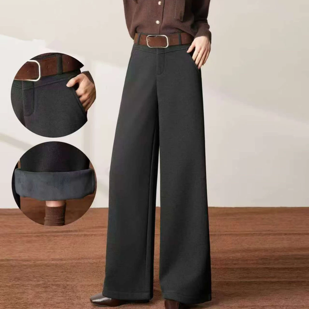 2025秋冬款时尚松紧百搭显瘦显腿长免洗牛仔喇叭裤蓝色