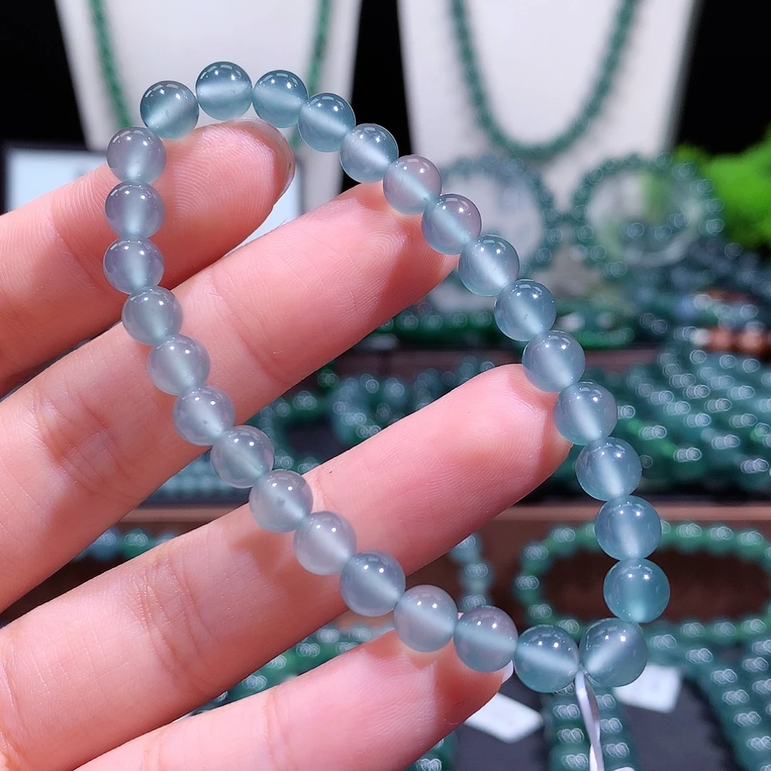 翡翠未镶嵌手链天然a货翡翠手串6.5