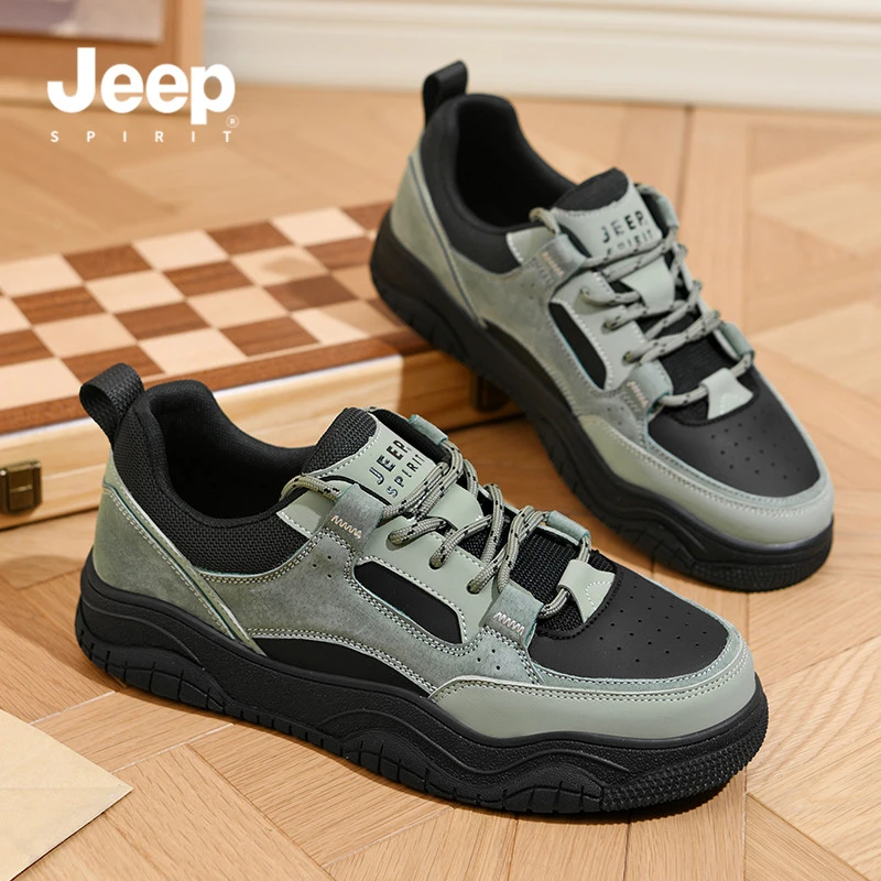 JEEPSPIRIT吉普2025新款休闲潮鞋百搭板鞋防臭跑步鞋子防滑耐磨