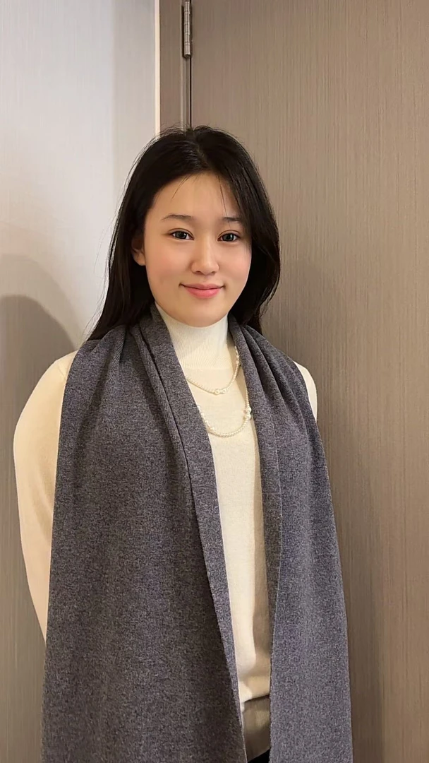 【乐哈哈愿品原创设计】围巾女冬季新款百搭100%羊毛保暖防风围巾