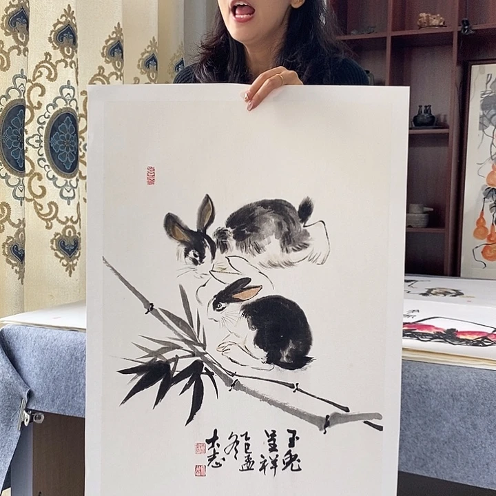 国画纯手绘国画写意作品45*68