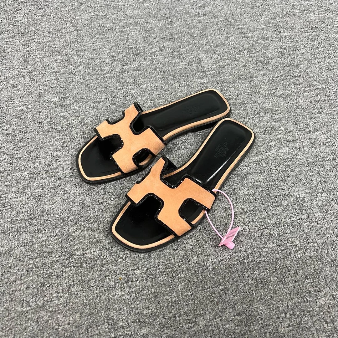 99新 Hermes/爱马仕 爱马仕H扣拖鞋36.5码