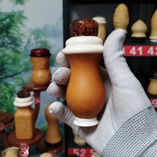 W***2本长倒载竹蛉葫芦密胺螺丝口盖树脂蒙心送食勾