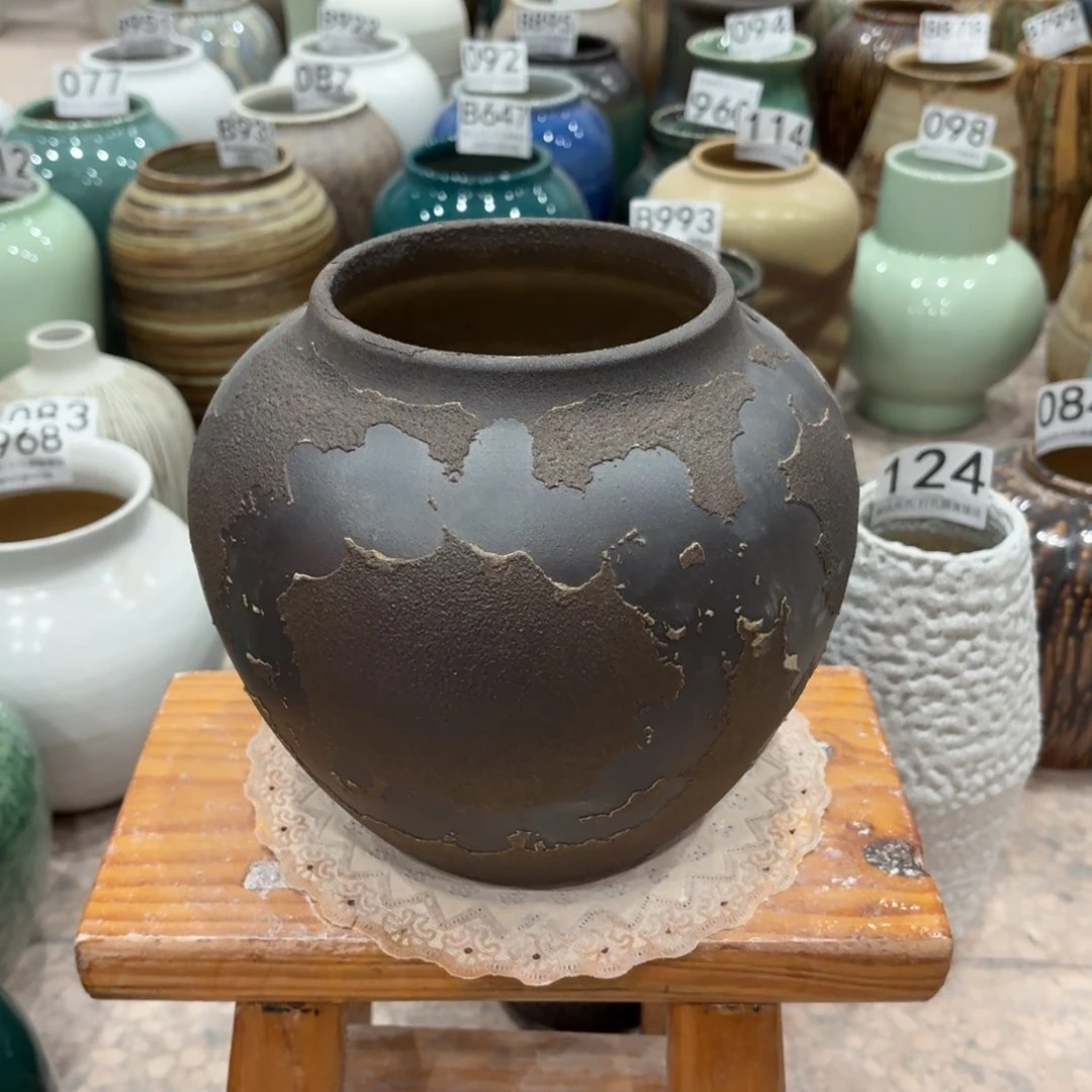 摆件永****?瑕疵景德镇陶瓷花瓶高18口11