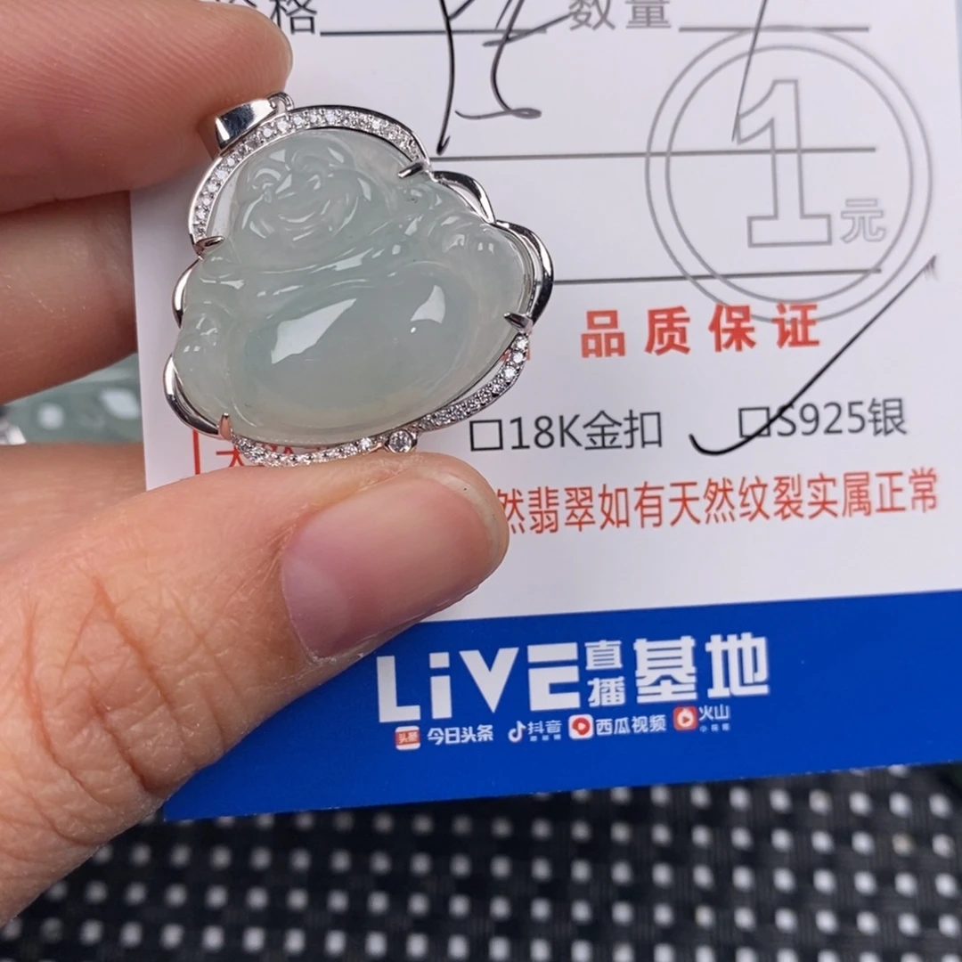 翡翠银S925镶嵌颈饰