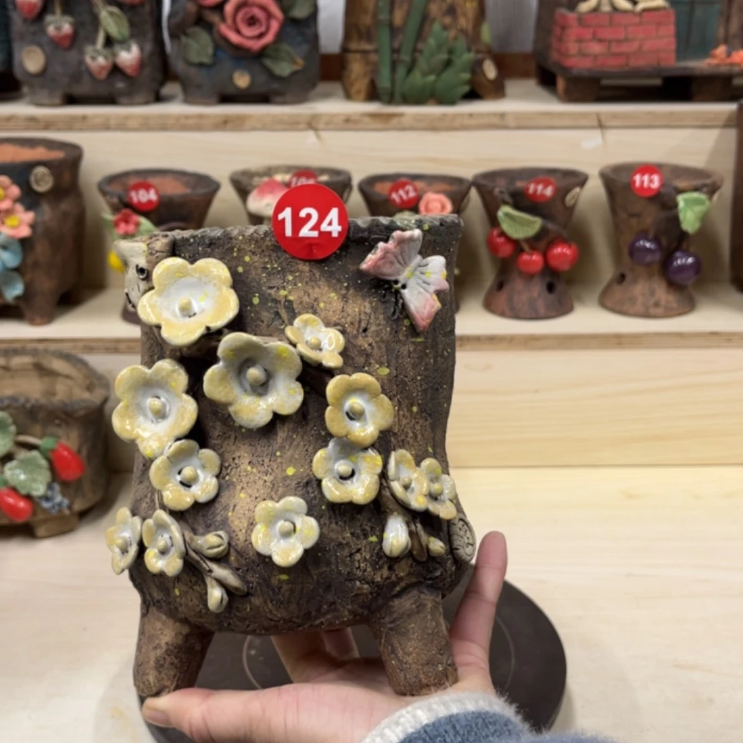 【闪购商品】紫砂花盆124号内口12×9外高18