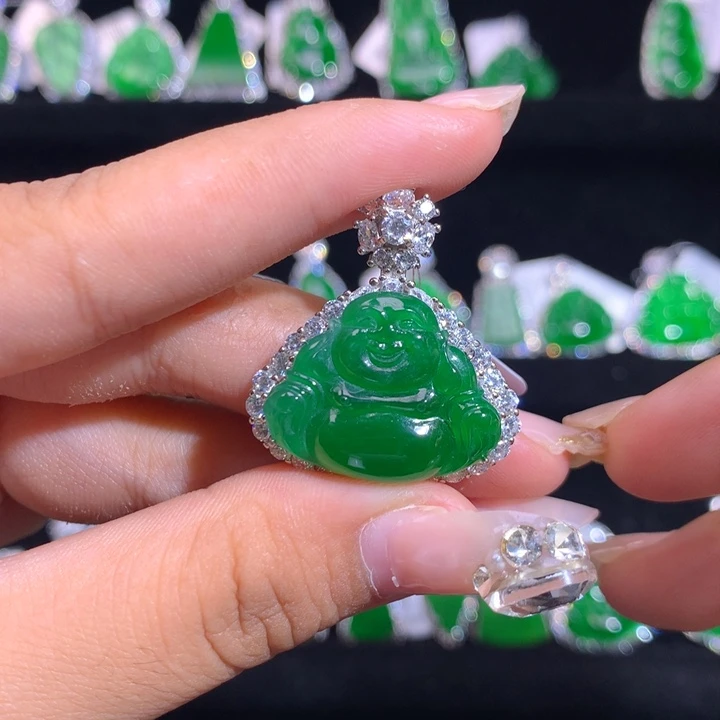 【闪购商品】颈饰银S925镶嵌翡翠天然翡翠