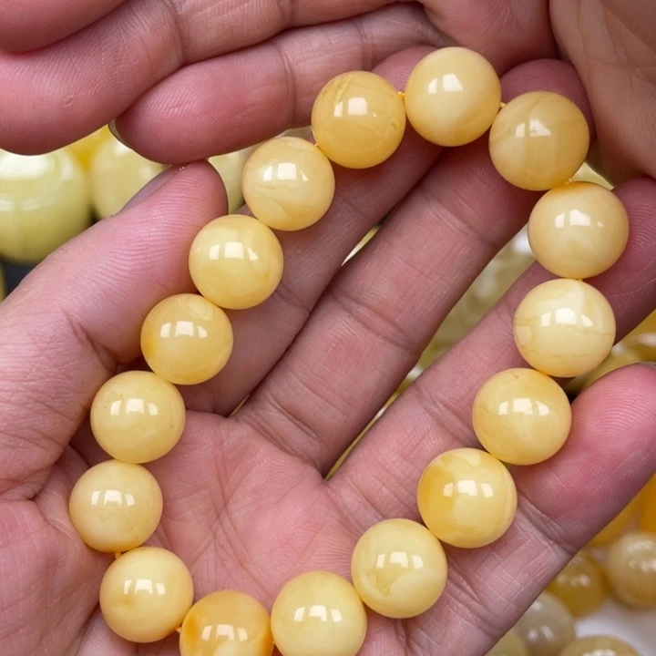 裸石蜜蜡未镶嵌蜜蜡12➕手串
