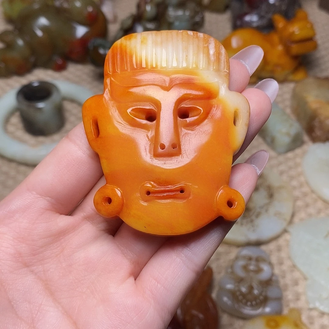 未镶嵌蛇纹石玉颈饰