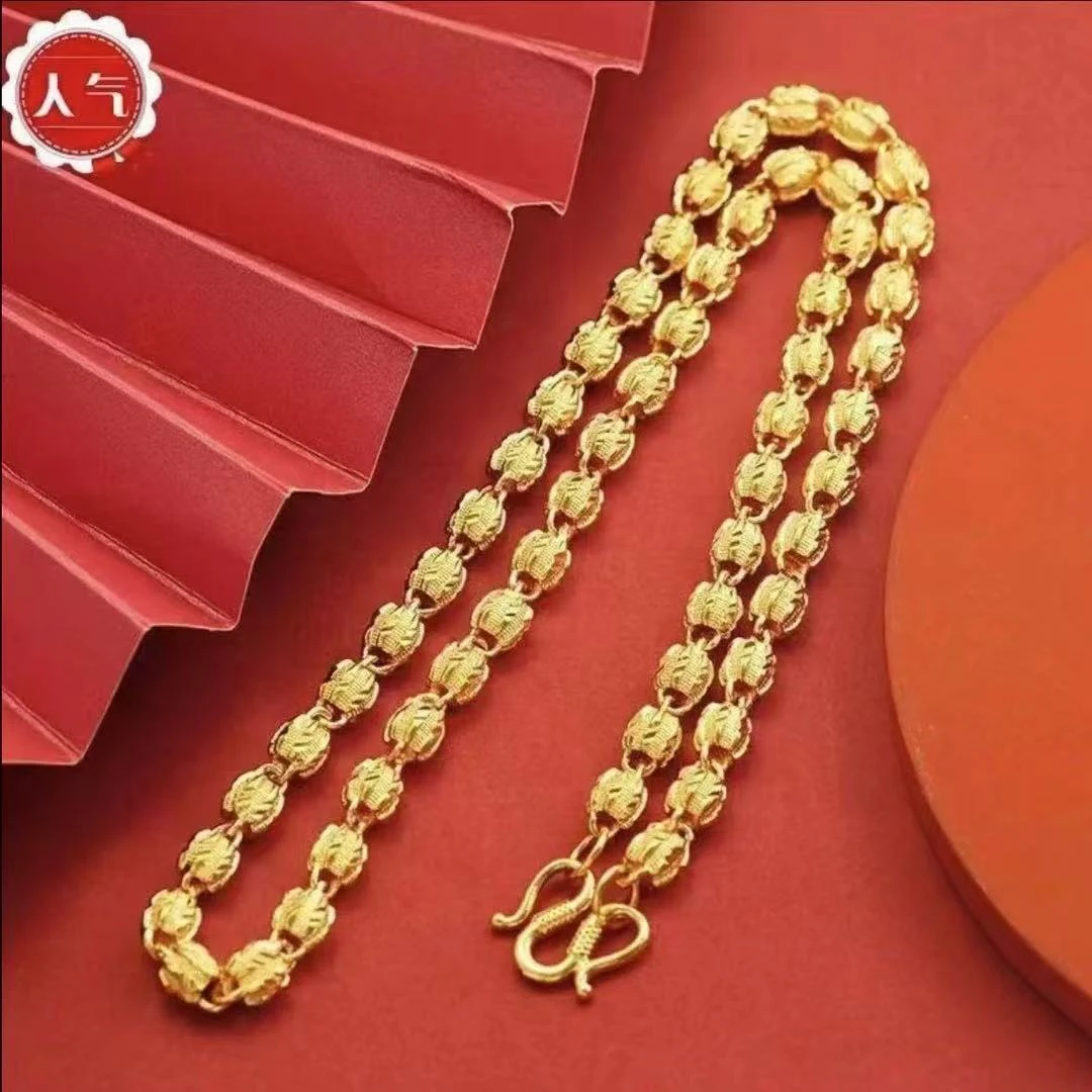 合金项链 2025新款【核桃项链】实心潮流时尚男士百搭款男士项链