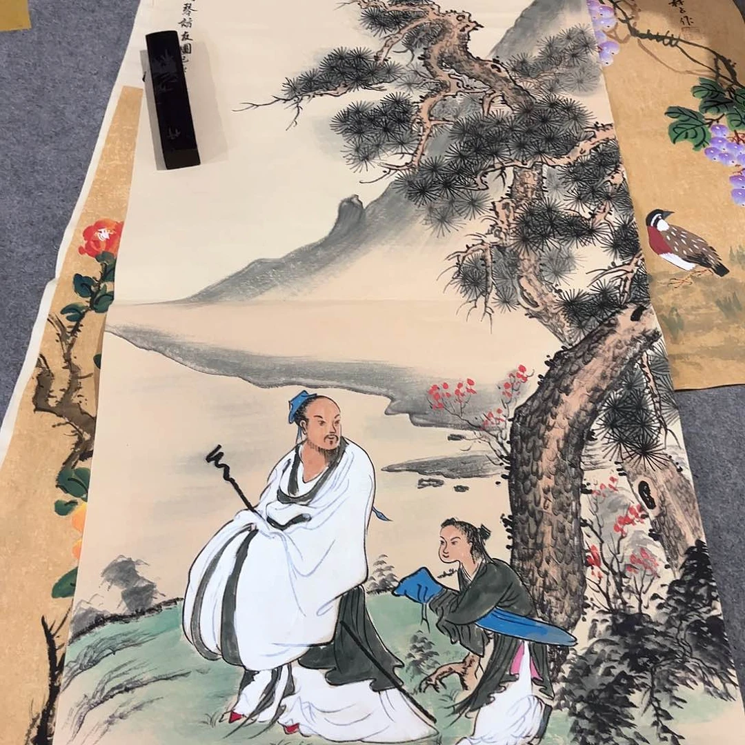 国画国画作品画心一张