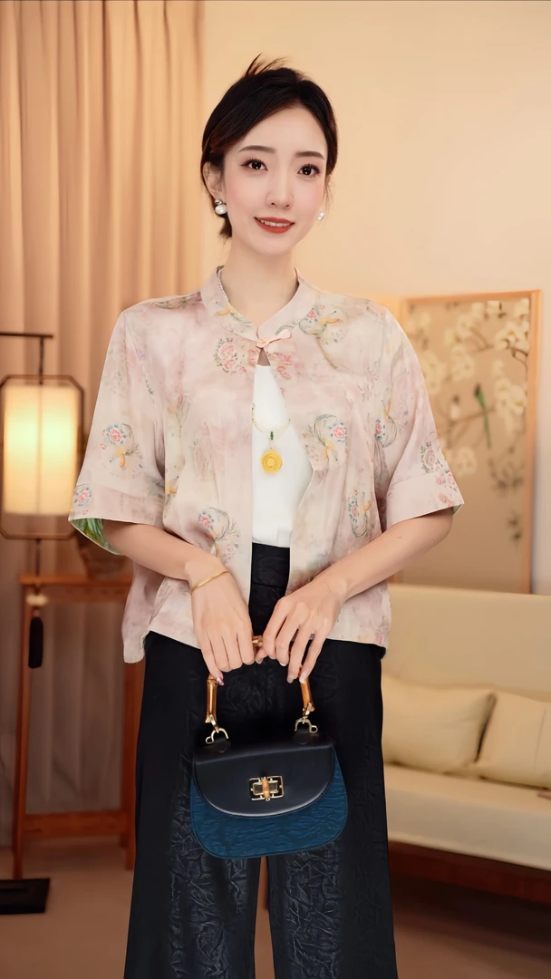 【粉黛墨染】2025高定新中式双面穿外套